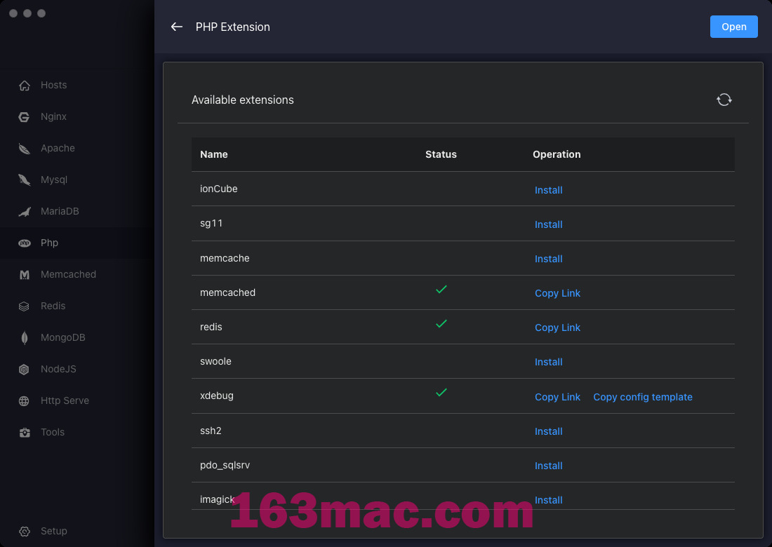 PhpWebStudy for Mac v1.0.51 MacOS系统的Php和Web开发环境管理工具-3