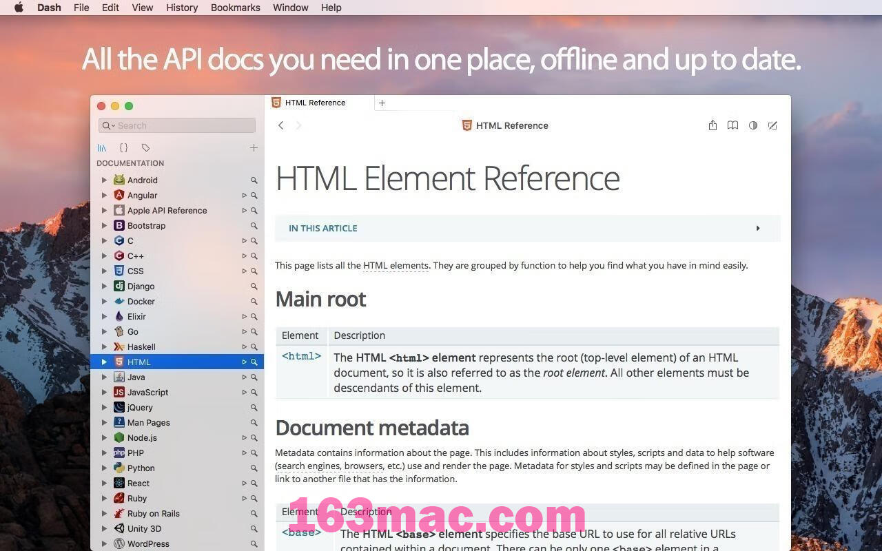 Dash for Mac v7.1.1激活版 好用的API文档工具-1