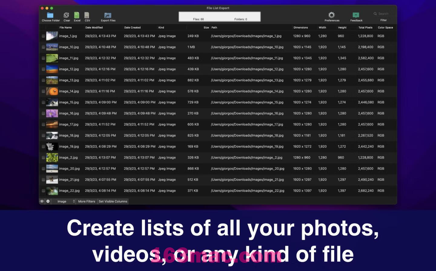 File list Export for Mac v2.8.6激活版 文件列表导出工具-1