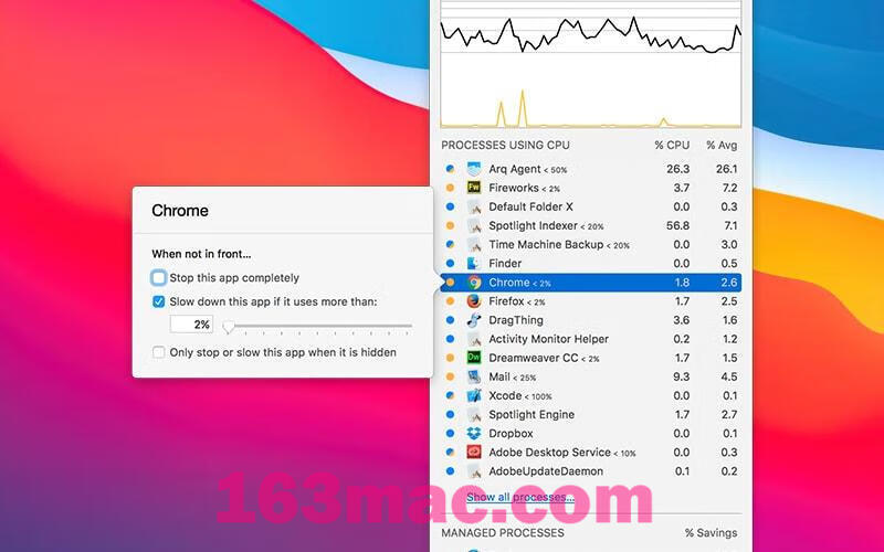 App Tamer for Mac v2.8.2英文激活版 CPU优化电池管理工具-2