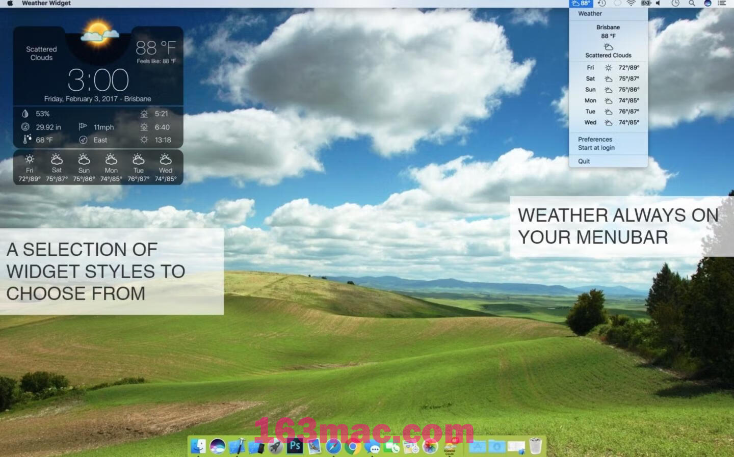 Weather Widget Live for Mac v4.0.0激活版 时尚的天气预报软件-1