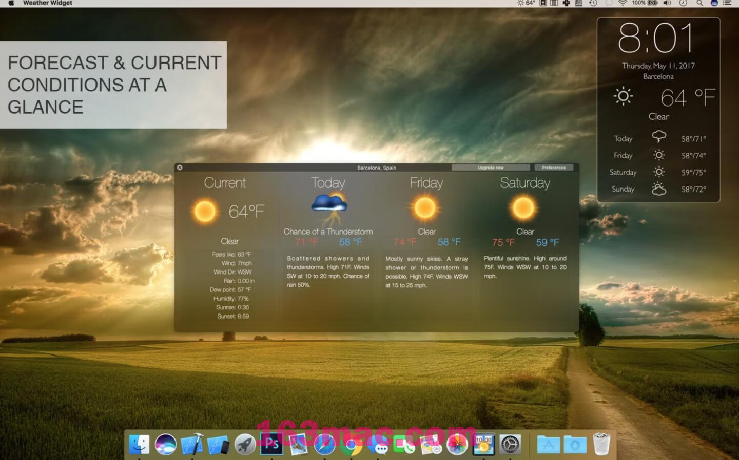 Weather Widget Live for Mac v4.0.0激活版 时尚的天气预报软件-3