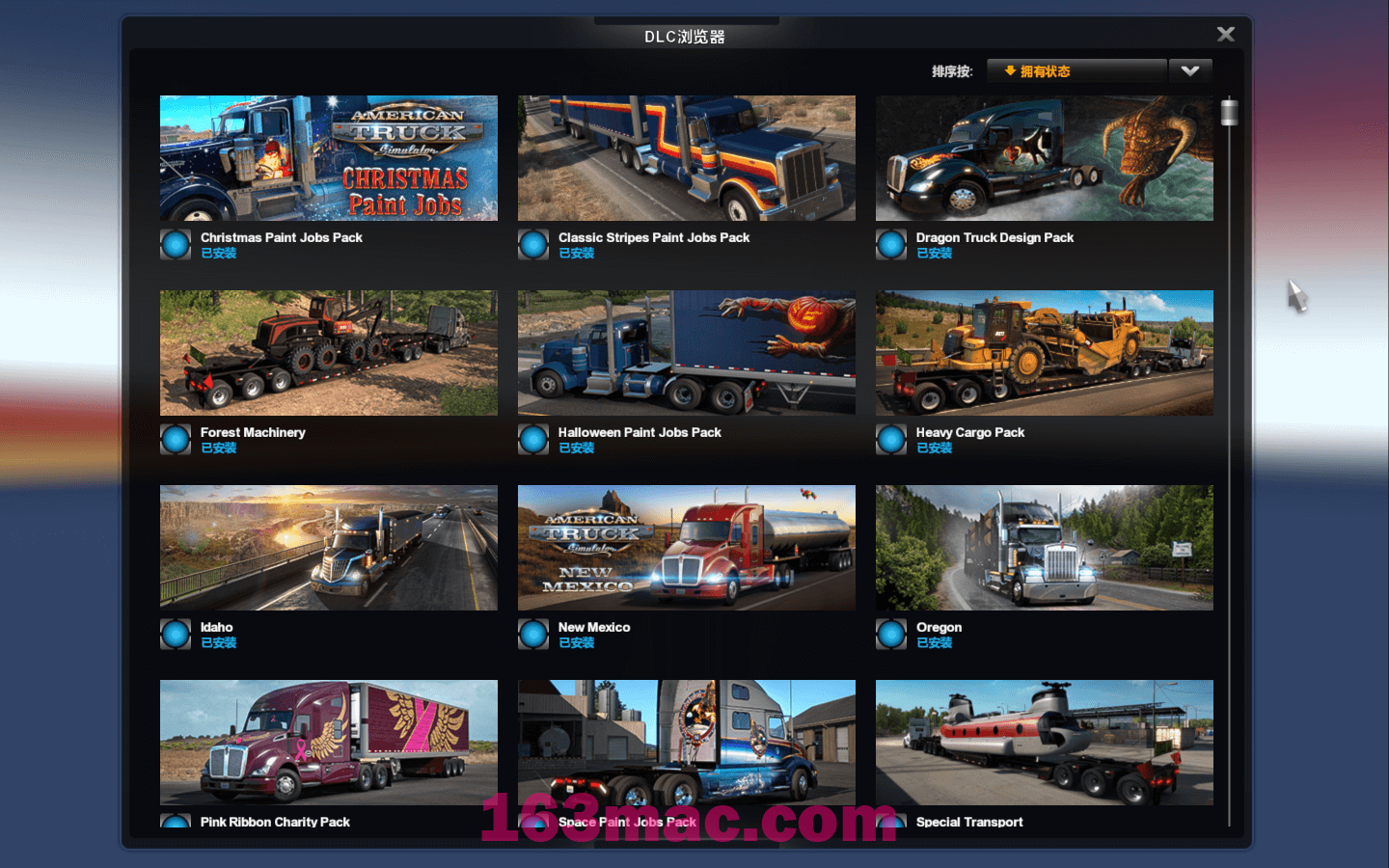 美国卡车模拟 American Truck Simulator for Mac v1.46.3.6s 中文原生版含DLC-9