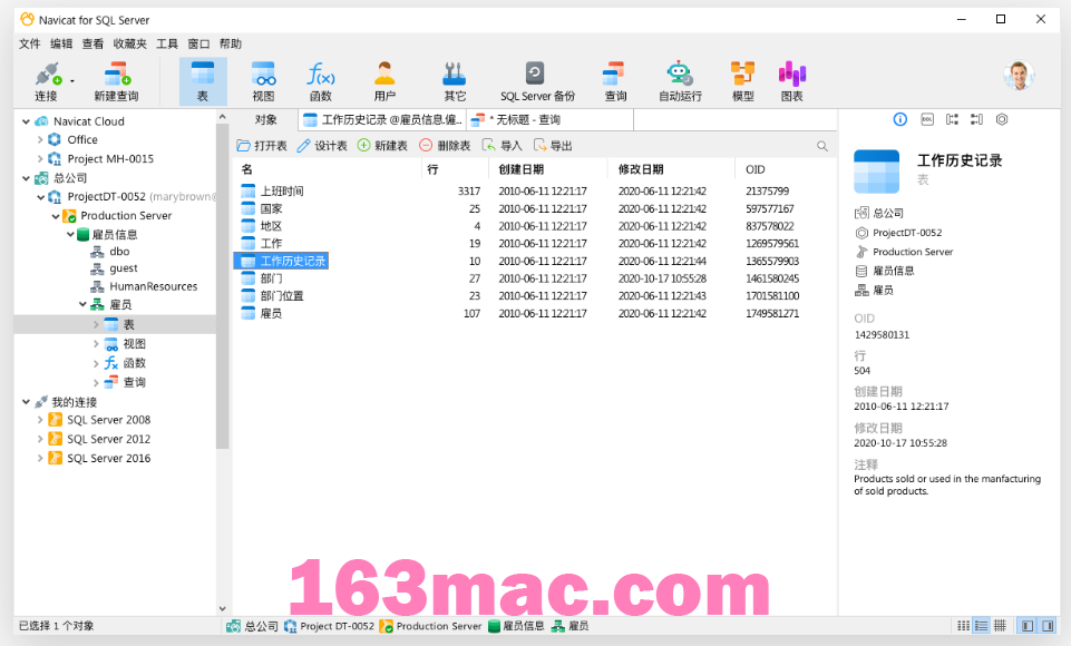 Navicat for SQL Server for Mac v12.0.28 数据库管理工具 中文激活版-1