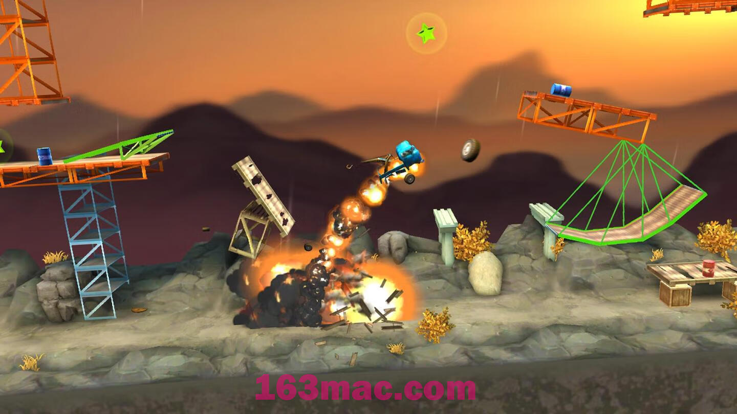 桥梁建造师特技 Bridge Constructor Stunts for Mac v1.1 (43524)(3.3 GOG r3) 英文原生版-3