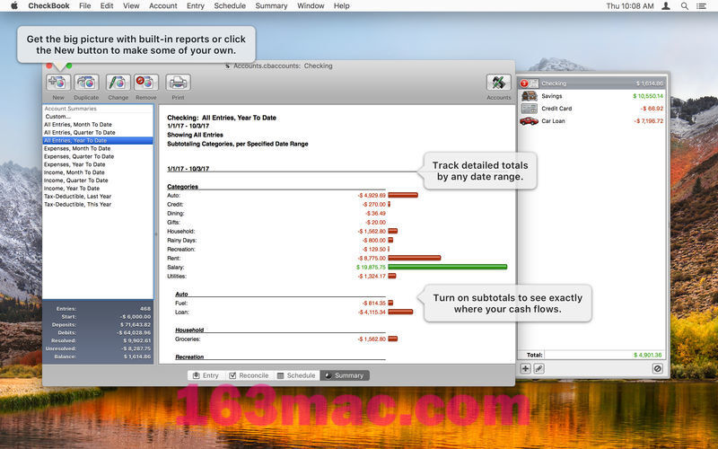 CheckBook Pro for Mac v2.7.29 优秀的个人理财管理软件 激活版-1