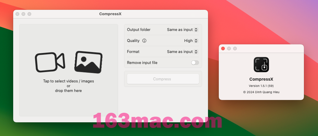 CompressX for Mac v1.5.1 视频和图像压缩软件 直装版-1