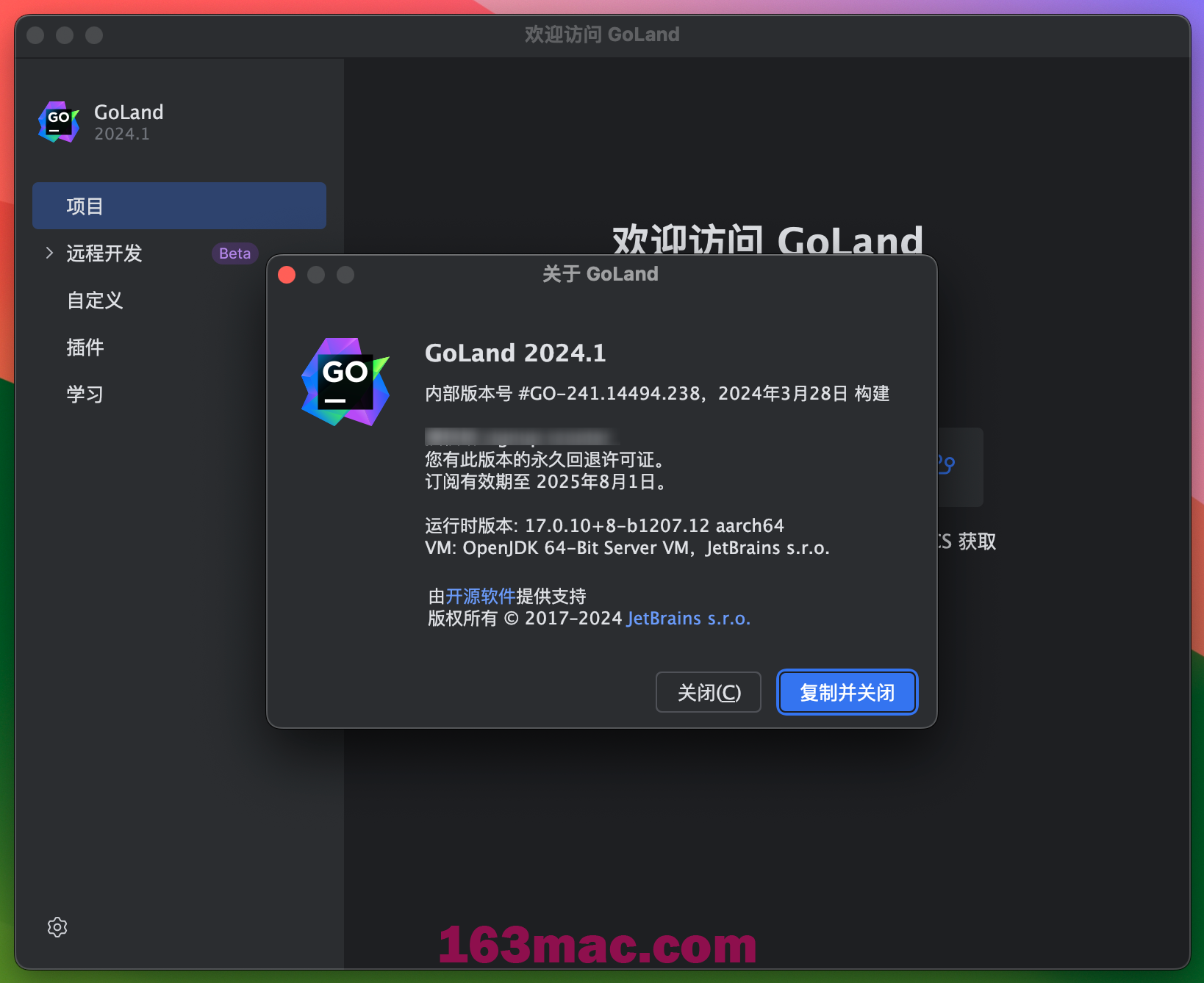 GoLand 2024 for Mac v2024.1 中文激活版 GO语言集成开发工具环境GO(intel/M1均可)-1