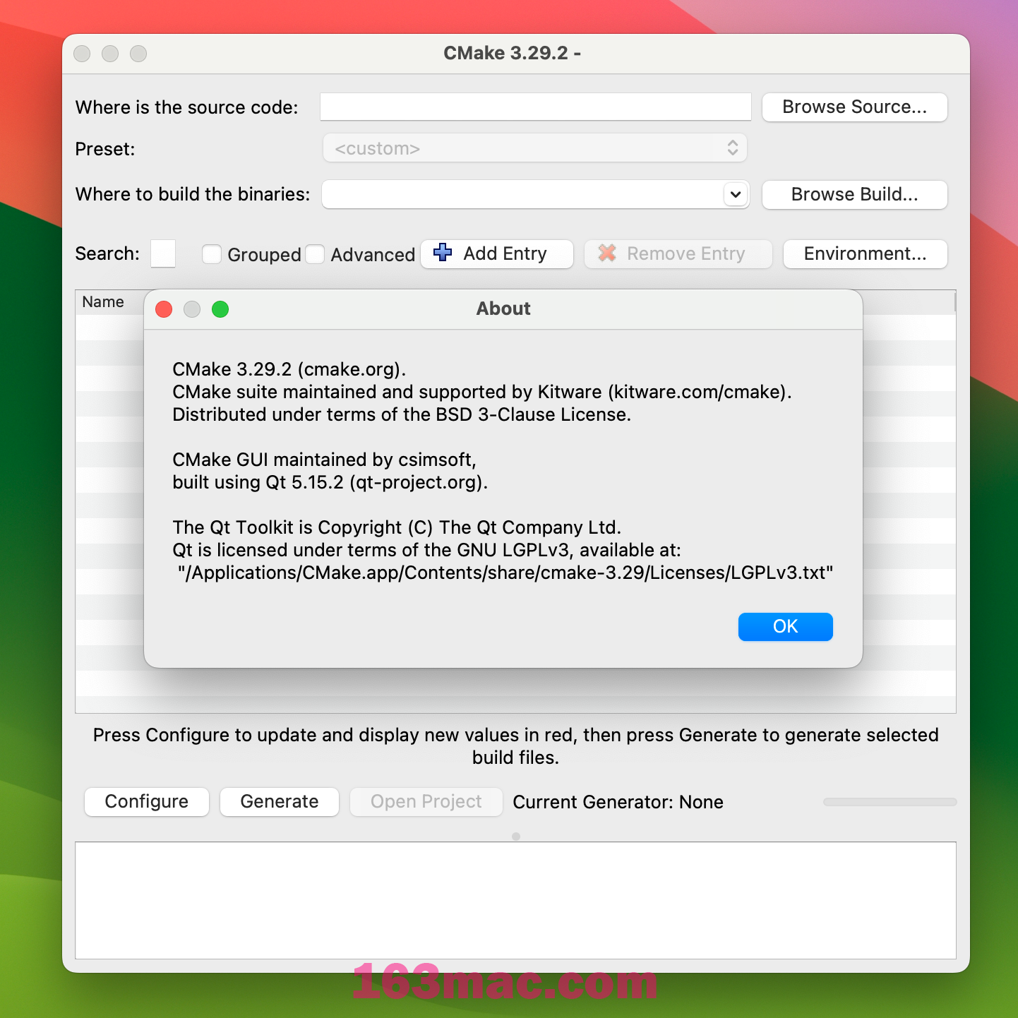 CMake for Mac v3.29.2 编译打包工具 免费版-1