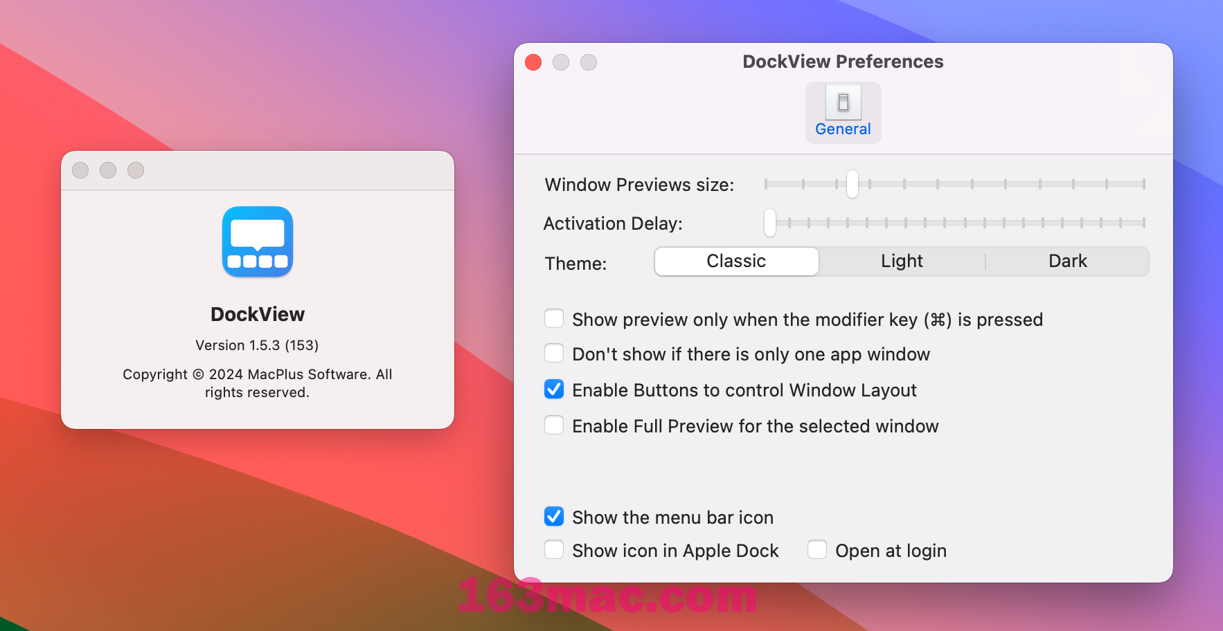 DockView for Mac v1.5.3 Dock窗口预览工具 激活版-1