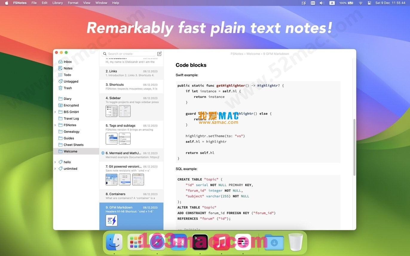 FSNotes for mac