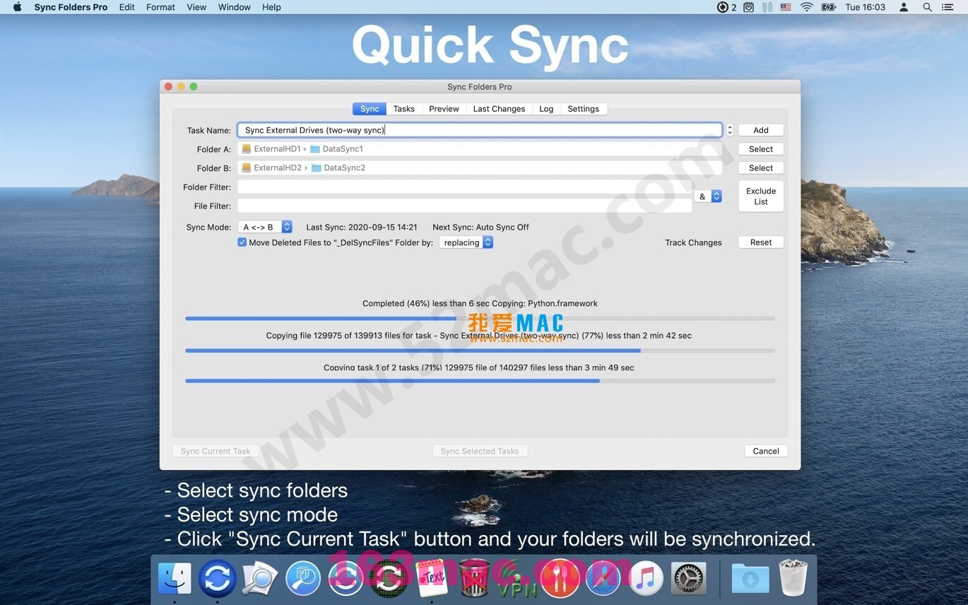 Sync Folders Pro for mac