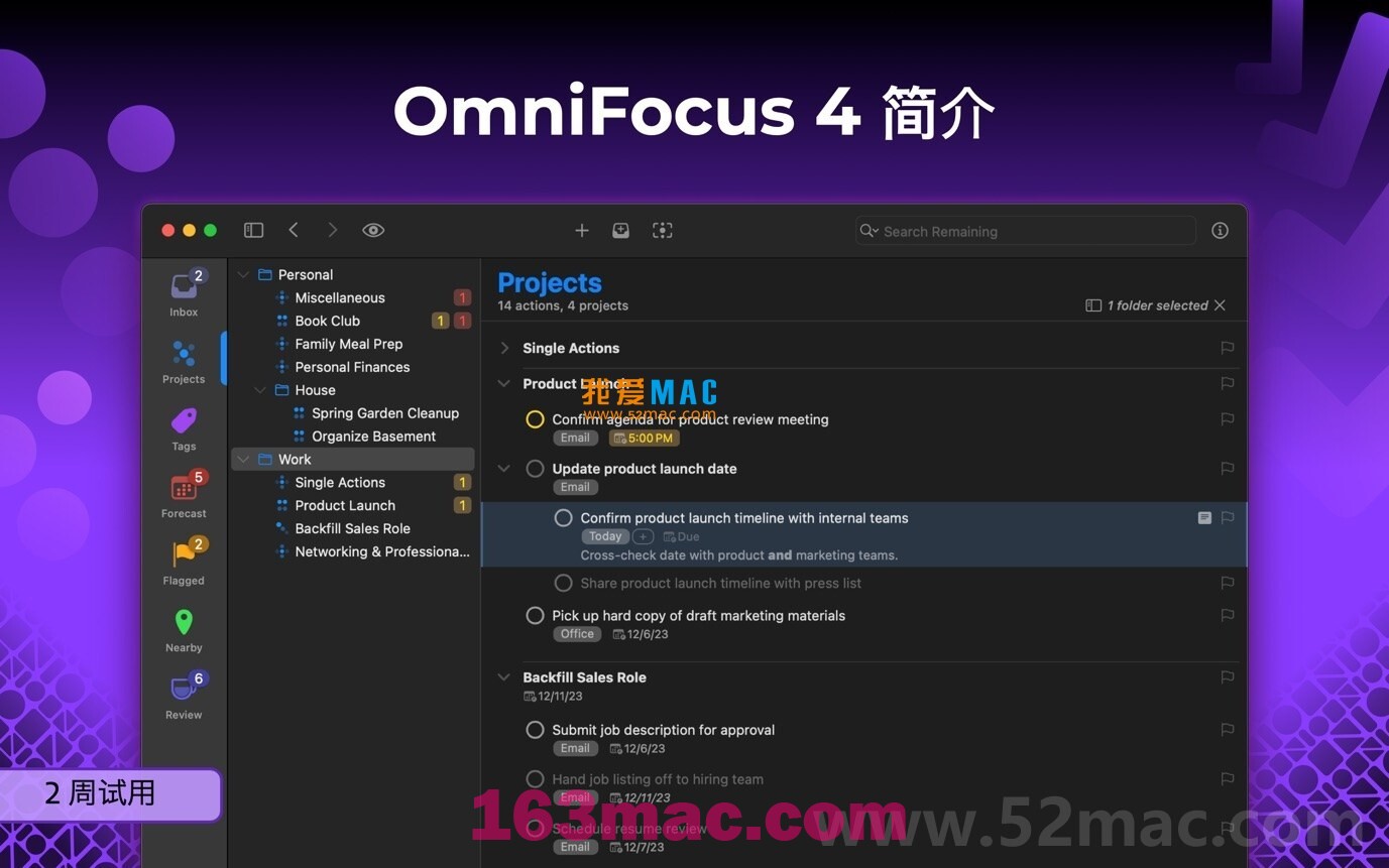 OmniFocus Pro for mac