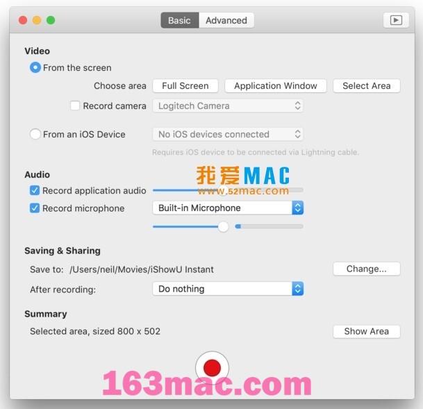 iShowU Instant for mac